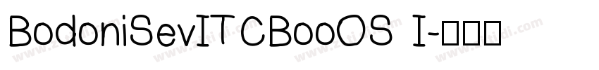 BodoniSevITCBooOS I字体转换